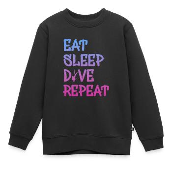 dive, diver, scuba diving, tauchen - Kinder Premium Organic Sweatshirt - Schwarz - Vorne - AI Model Kid Female (0cm)