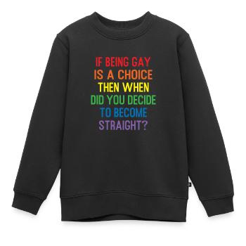 Schwul Homosexuell LGBT Geschenk - Kinder Premium Organic Sweatshirt - Schwarz - Vorne - AI Model Kid Female (0cm)
