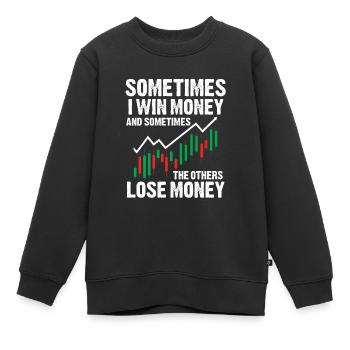 Trading Geld Investieren Trader Markt - Kinder Premium Organic Sweatshirt - Schwarz - Vorne - AI Model Kid Female (0cm)