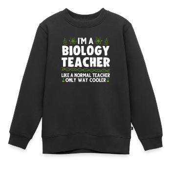 Professeur de biologie De biologie - Sweat Premium enfant bio - noir - Devant - AI Model Kid Female (0cm)