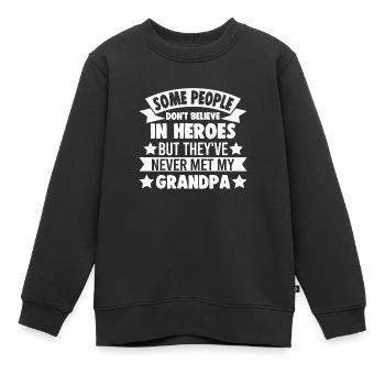 Grand-père grand-père cadeau - Sweat Premium enfant bio - noir - Devant - AI Model Kid Female (0cm)