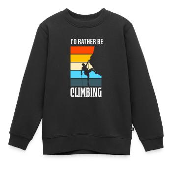 Climbing Climbing Geschenk - Kinder Premium Organic Sweatshirt - Schwarz - Vorne - AI Model Kid Female (0cm)