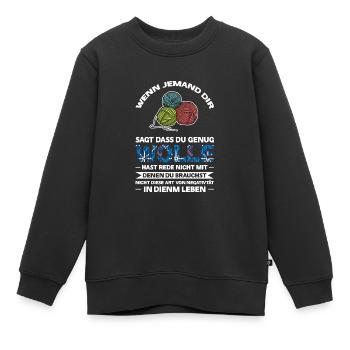 Häkeln Häklerin Handarbeit Geschenk - Kinder Premium Organic Sweatshirt - Schwarz - Vorne - AI Model Kid Female (0cm)