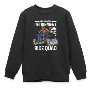 Quad Bike Tour Quad Quad Gift - Kids Premium Organic Sweatshirt - black - Front - AI Model Kid Female (0cm)