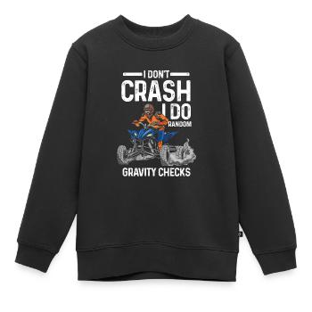 Quad Quad Bike Tour Quad Gift - Kids Premium Organic Sweatshirt - black - Front - AI Model Kid Female (0cm)