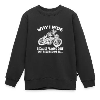 Bike Motorrad Motorrad Motorrad Geschenk - Kinder Premium Organic Sweatshirt - Schwarz - Vorne - AI Model Kid Female (0cm)