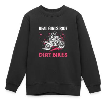 Bike Motorrad Motorrad Motorrad Geschenk - Kinder Premium Organic Sweatshirt - Schwarz - Vorne - AI Model Kid Female (0cm)