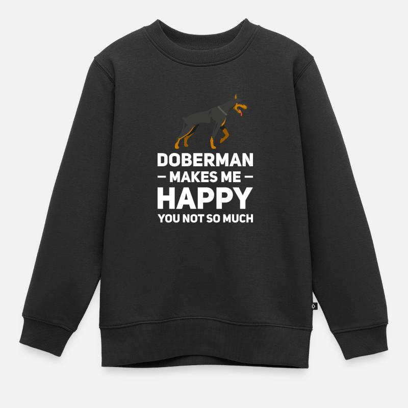 Dobermann Dobermann Geschenk - Kinder Premium Organic Sweatshirt - Schwarz