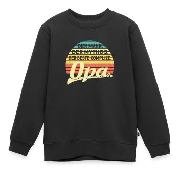 Opa Enkelkinder Großvater Geschenk - Kinder Premium Organic Sweatshirt - Schwarz - Vorne - AI Model Kid Female (0cm)