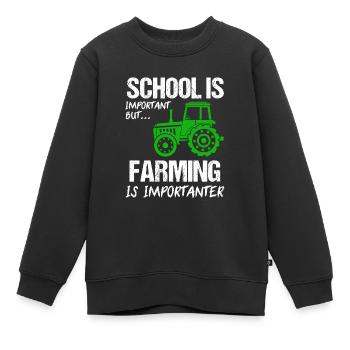 Landwirtschaft Farmer Farm Geschenk - Kinder Premium Organic Sweatshirt - Schwarz - Vorne - AI Model Kid Female (0cm)