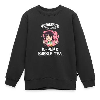 K-Pop-K-Pop-Merch K-Pop-Waren Geschenk - Kinder Premium Organic Sweatshirt - Schwarz - Vorne - AI Model Kid Female (0cm)