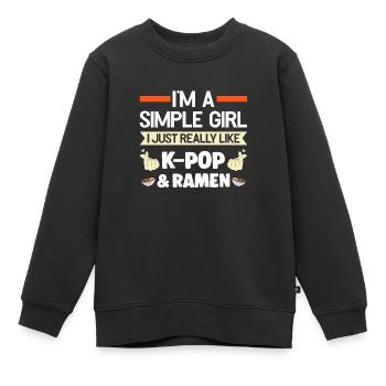 K-Pop-K-Pop-Merch K-Pop-Waren Geschenk - Kinder Premium Organic Sweatshirt - Schwarz - Vorne - AI Model Kid Female (0cm)