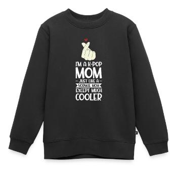 K-Pop Mom K-Pop Mom Geschenk - Kinder Premium Organic Sweatshirt - Schwarz - Vorne - AI Model Kid Female (0cm)