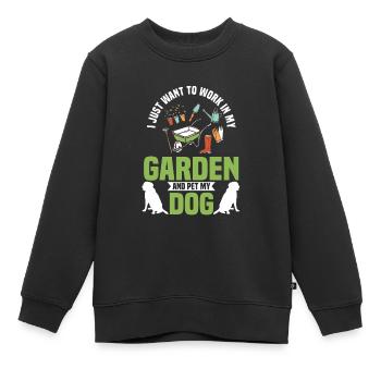 Pflanzen, Gartenarbeit, Pflanzen - Kinder Premium Organic Sweatshirt - Schwarz - Vorne - AI Model Kid Female (0cm)