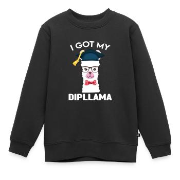 Abschluss-Abschluss-Geschenk - Kinder Premium Organic Sweatshirt - Schwarz - Vorne - AI Model Kid Female (0cm)