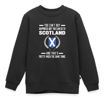 Schottland Schottland Geschenk - Kinder Premium Organic Sweatshirt - Schwarz - Vorne - AI Model Kid Female (0cm)