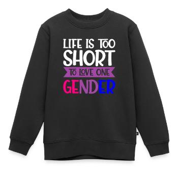 Bisexuel Bisexuel Drapeau LGBT - Sweat Premium enfant bio - noir - Devant - AI Model Kid Female (0cm)