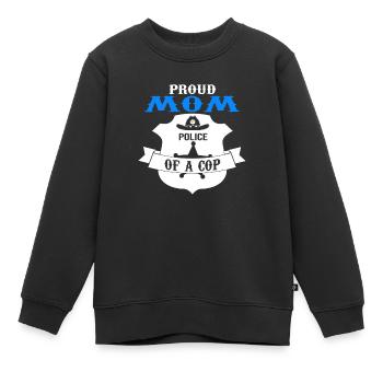 Cop Mom Child Cop Dad Family Geschenk - Kinder Premium Organic Sweatshirt - Schwarz - Vorne - AI Model Kid Female (0cm)
