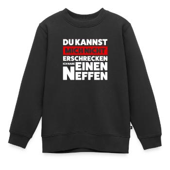 Onkel Neffe Neffen Geschenk - Kinder Premium Organic Sweatshirt - Schwarz - Vorne - AI Model Kid Female (0cm)