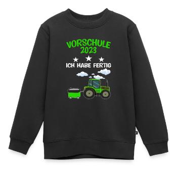 Vorschule 2023 Traktor Vorschüler Geschenk - Kinder Premium Organic Sweatshirt - Schwarz - Vorne - AI Model Kid Female (0cm)