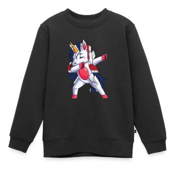 Drapeau Unicron Drapeau britannique Racines britanniques - Sweat Premium enfant bio - noir - Devant - AI Model Kid Female (0cm)