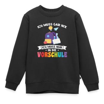 Vorschule Anfang Vorschulkind Geschenk - Kinder Premium Organic Sweatshirt - Schwarz - Vorne - AI Model Kid Female (0cm)