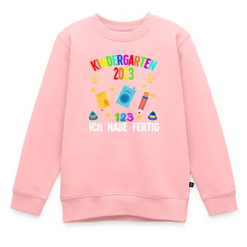Kindergarten 2023 Abschluss Kita-Abschluss 2023 Ge - Kinder Premium Organic Sweatshirt - Rosa - Vorne - AI Model Kid Female (0cm)