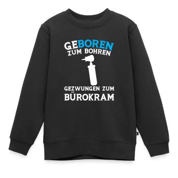 Zahn Zahnarzt Bohren Zahn Geschenk - Kinder Premium Organic Sweatshirt - Schwarz - Vorne - AI Model Kid Female (0cm)