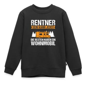 Campen camper Wanderung Geschenk - Kinder Premium Organic Sweatshirt - Schwarz - Vorne - AI Model Kid Female (0cm)