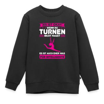 Turnen Mädchen Turnerin Geschenk - Kinder Premium Organic Sweatshirt - Schwarz - Vorne - AI Model Kid Female (0cm)