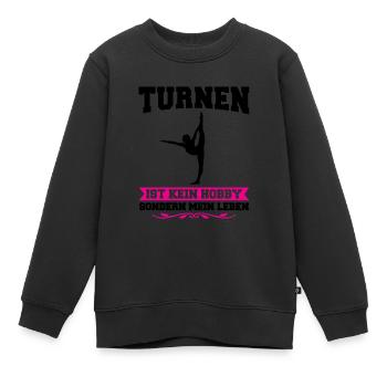 Turnen Mädchen Bodenturnen Geschenk - Kinder Premium Organic Sweatshirt - Schwarz - Vorne - AI Model Kid Female (0cm)