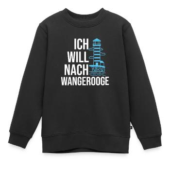 Wangerooge Norddeutschland Nordsee Geschenk - Kinder Premium Organic Sweatshirt - Schwarz - Vorne - AI Model Kid Female (0cm)
