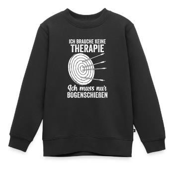 Bogen Sport Bogenschießen Bogen Geschenk - Kinder Premium Organic Sweatshirt - Schwarz - Vorne - AI Model Kid Female (0cm)