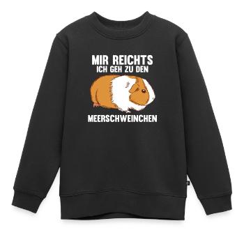 Meerschwein Haustier Haustiere Geschenk - Kinder Premium Organic Sweatshirt - Schwarz - Vorne - AI Model Kid Female (0cm)