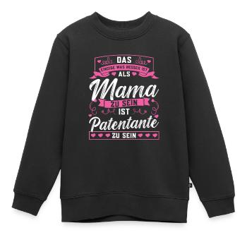Patentante Taufe Patin Geschenk - Kinder Premium Organic Sweatshirt - Schwarz - Vorne - AI Model Kid Female (0cm)
