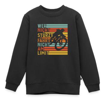 Mountainbike Downhill Radrennen Geschenk - Kinder Premium Organic Sweatshirt - Schwarz - Vorne - AI Model Kid Female (0cm)