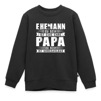 Ehemann Papa Ehemänner Geschenk - Kinder Premium Organic Sweatshirt - Schwarz - Vorne - AI Model Kid Female (0cm)