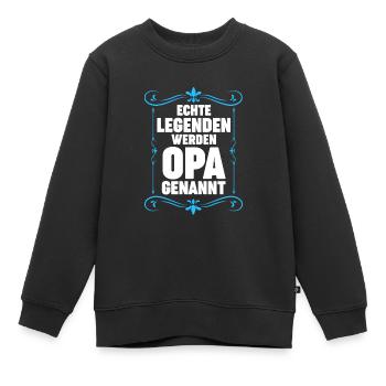 Opa Großvater Großväter Geschenk - Kinder Premium Organic Sweatshirt - Schwarz - Vorne - AI Model Kid Female (0cm)