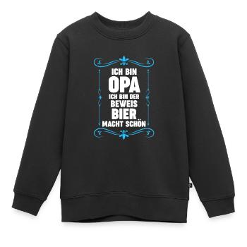 Opa Großvater Großväter Geschenk - Kinder Premium Organic Sweatshirt - Schwarz - Vorne - AI Model Kid Female (0cm)