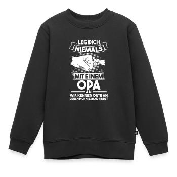 Opa Großvater Großvater Geschenk - Kinder Premium Organic Sweatshirt - Schwarz - Vorne - AI Model Kid Female (0cm)