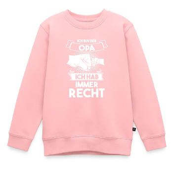 Opa Großvater Großeltern Geschenk - Kinder Premium Organic Sweatshirt - Rosa - Vorne - AI Model Kid Female (0cm)