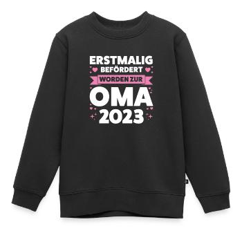 Oma 2023 Großmutter Großmütter Geschenk - Kinder Premium Organic Sweatshirt - Schwarz - Vorne - AI Model Kid Female (0cm)