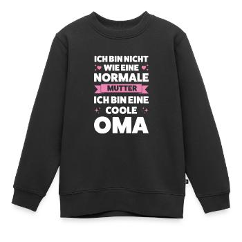 Oma Großmutter Großeltern Geschenk - Kinder Premium Organic Sweatshirt - Schwarz - Vorne - AI Model Kid Female (0cm)
