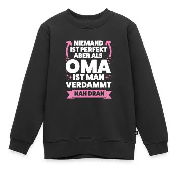 Oma Großmutter Großmütter Geschenk - Kinder Premium Organic Sweatshirt - Schwarz - Vorne - AI Model Kid Female (0cm)