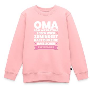 Oma Großmutter Großeltern Geschenk - Kinder Premium Organic Sweatshirt - Rosa - Vorne - AI Model Kid Female (0cm)