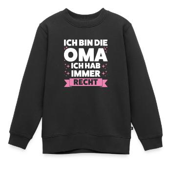 Oma Großmutter Großmütter Geschenk - Kinder Premium Organic Sweatshirt - Schwarz - Vorne - AI Model Kid Female (0cm)