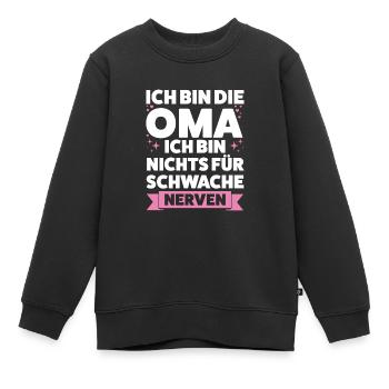 Oma Großmutter Großeltern Geschenk - Kinder Premium Organic Sweatshirt - Schwarz - Vorne - AI Model Kid Female (0cm)