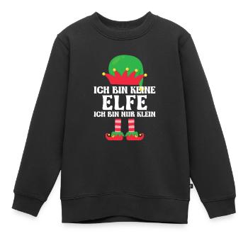 Weihnachten Elfe Elfen Geschenk - Kinder Premium Organic Sweatshirt - Schwarz - Vorne - AI Model Kid Female (0cm)