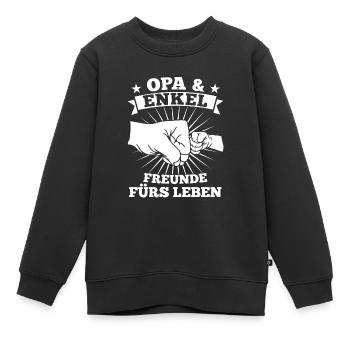 Opa & Enkel Familie Enkel Geschenk - Kinder Premium Organic Sweatshirt - Schwarz - Vorne - AI Model Kid Female (0cm)