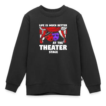 Theater Broadway-Musical Geschenk - Kinder Premium Organic Sweatshirt - Schwarz - Vorne - AI Model Kid Female (0cm)
